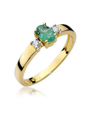14k Gold Ring with 0.40ct Emerald Diamond
