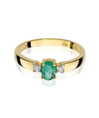 14k Gold Ring with 0.40ct Emerald Diamond