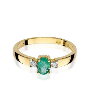 14k Gold Ring with 0.40ct Emerald Diamond