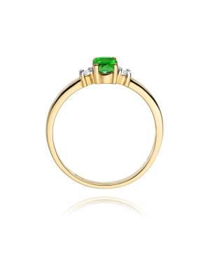 14k Gold Ring with 0.40ct Emerald Diamond
