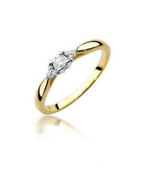14k Gold Ring with 0.10ct Brilliant Diamond