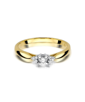 14k Gold Ring with 0.10ct Brilliant Diamond
