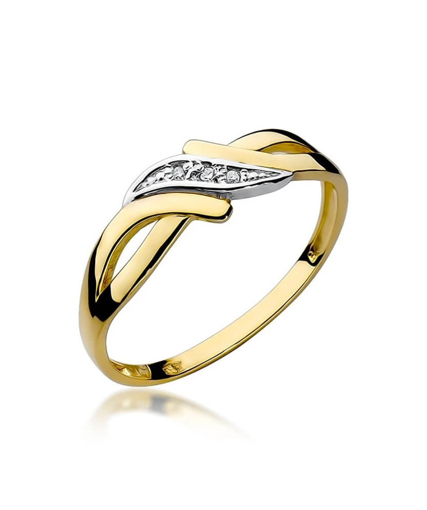 14k Gold Ring with 0.02ct Brilliant Diamond