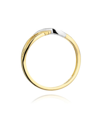 14k Gold Ring with 0.02ct Brilliant Diamond