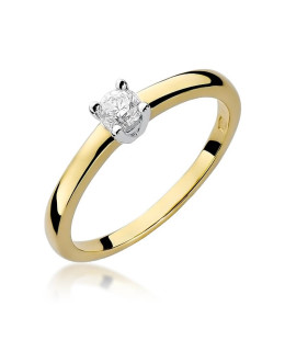 14k Gold Ring with 0.20ct Brilliant Diamond