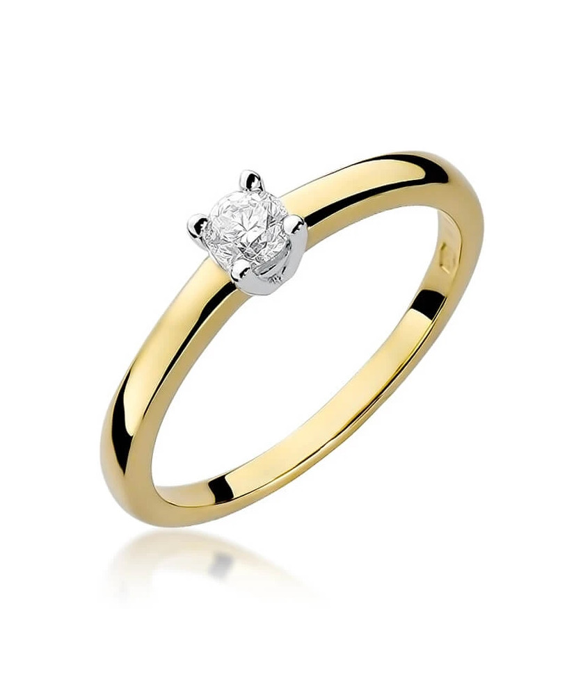 14k Gold Ring with 0.20ct Brilliant Diamond
