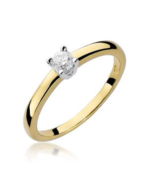 14k Gold Ring with 0.20ct Brilliant Diamond