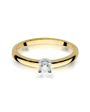 14k Gold Ring with 0.20ct Brilliant Diamond