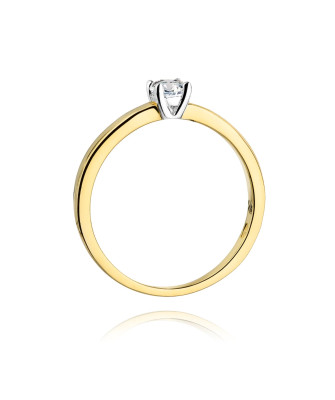 14k Gold Ring with 0.20ct Brilliant Diamond