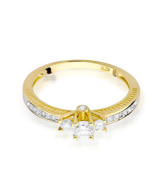 14k Gold Ring with 0.42ct Brilliant Diamond