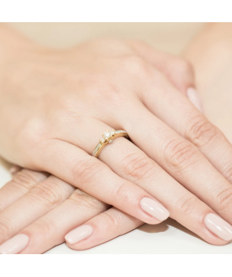 14k Gold Ring with 0.42ct Brilliant Diamond