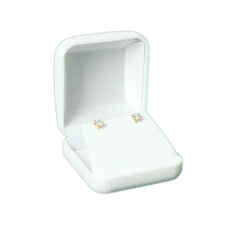 Delicate gold earrings with cubic zirconia 333 K1.79 | GoldJewellery