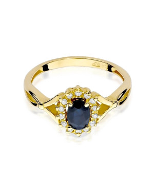 14k Gold Ring with 0.70ct Sapphire Diamond