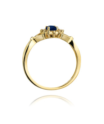 Złoty Pierścionek 14k z diamentem szafir 0,70ct