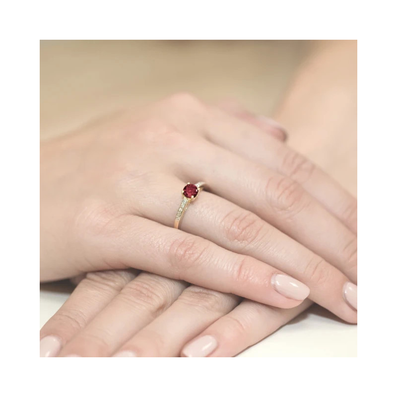 Gold ring with diamond EY-66 ruby | GoldJewellery Gold ring with diamond EY-66 ruby | GoldJewellery