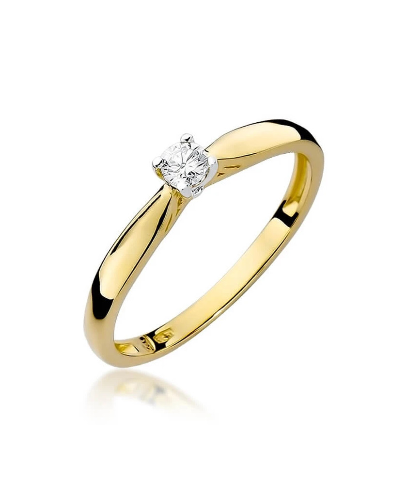 14k Gold Ring with 0.10ct Brilliant Diamond