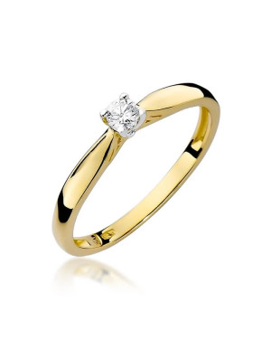 14k Gold Ring with 0.10ct Brilliant Diamond