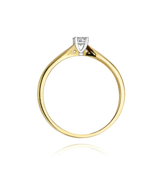 14k Gold Ring with 0.10ct Brilliant Diamond