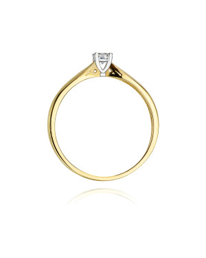 14k Gold Ring with 0.10ct Brilliant Diamond