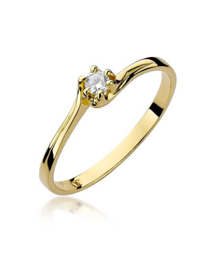14k Gold Ring with 0.10ct Brilliant Diamond