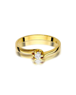 14k Gold Ring with 0.10ct Brilliant Diamond