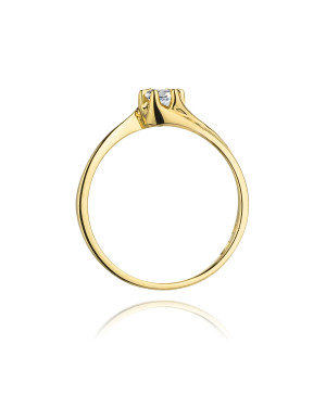 14k Gold Ring with 0.10ct Brilliant Diamond