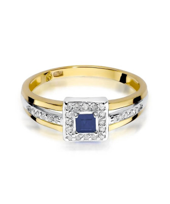 14k Gold Ring with 0.20ct Sapphire Diamond