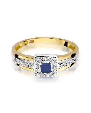 14k Gold Ring with 0.20ct Sapphire Diamond