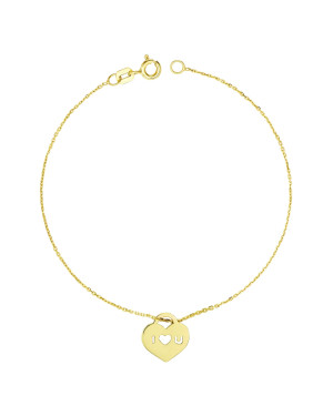 Złota bransoletka na dłoń ILOVEU próba 14k