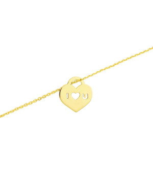 14ct Yellow Gold Heart Bracelet