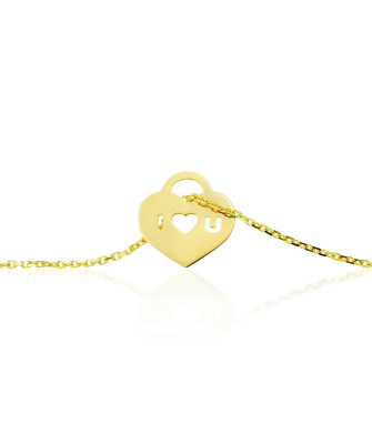 14ct Yellow Gold LOVE Anklet