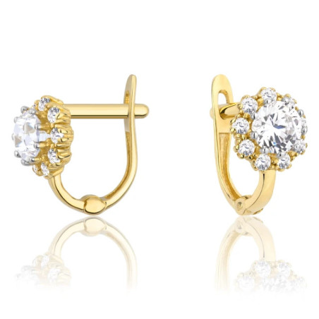 333 gold earrings with zircons K1.188 | GoldJewellery