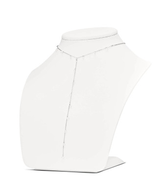 Silver Choker Necklace with Cubic Zirconia