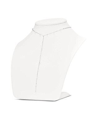 Silver Choker Necklace with Cubic Zirconia