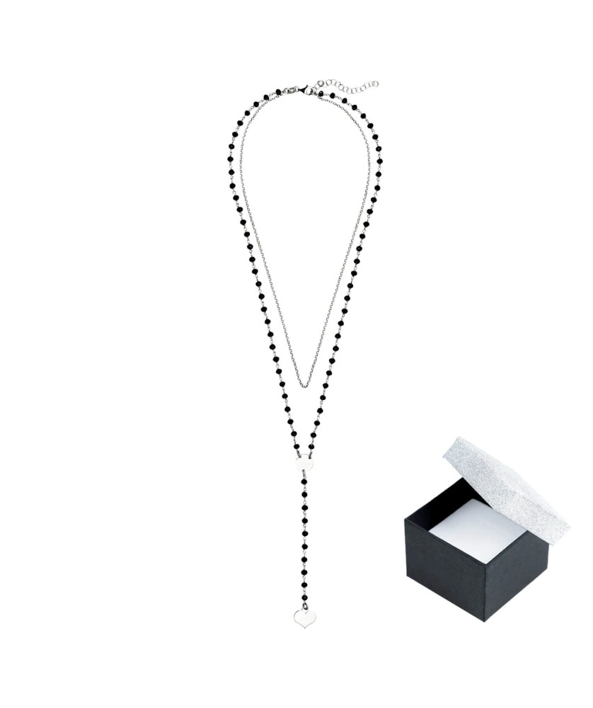 Choker grawer naszyjnik z sercem
