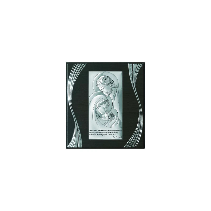 Silver Picture of the Holy Family with a Quote Silver Picture of the Holy Family with a Quote