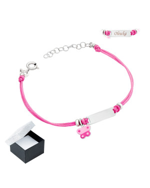 Princess bracelet ENGRAVING mini butterfly