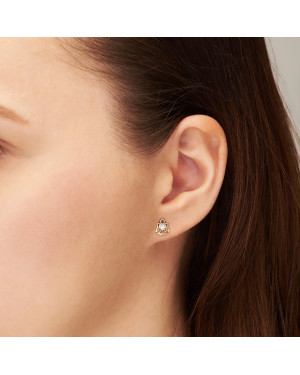 Earrings for a girl angel with zirconia 8k test