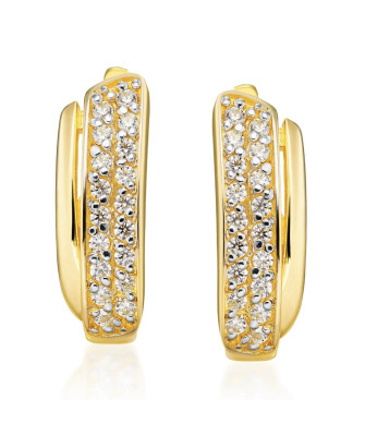 Gold earrings with stones 8k
