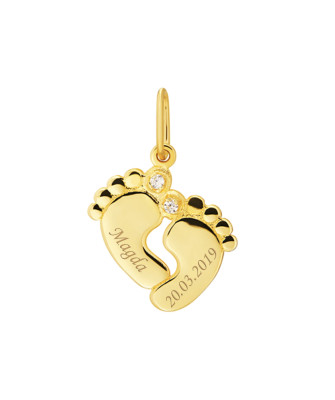 Gold pendant charm