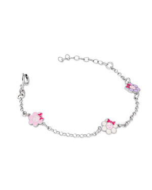 Silver bracelet FLOWERS