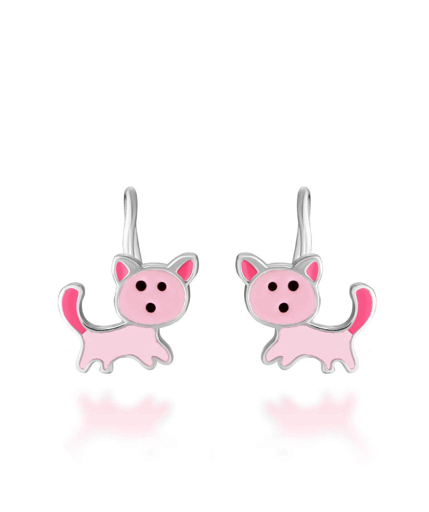 Silver Children’s Cat Earrings