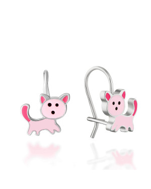 Silver Children’s Cat Earrings