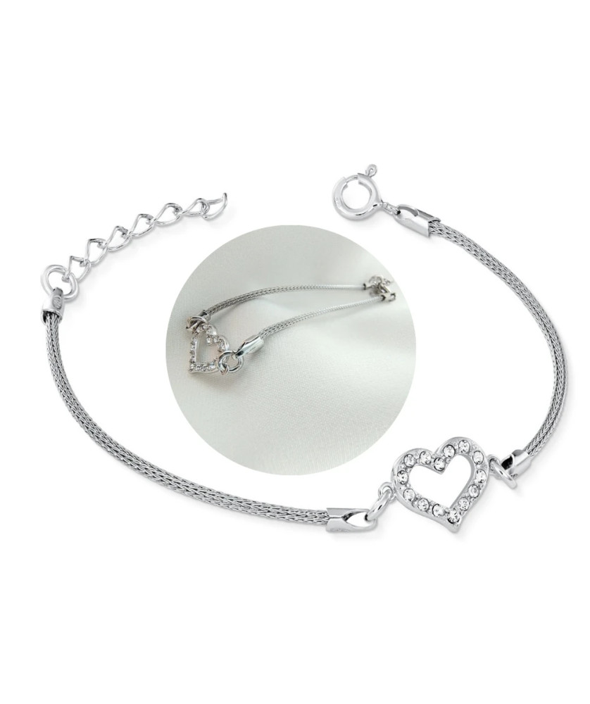 Silver bracelet with heart