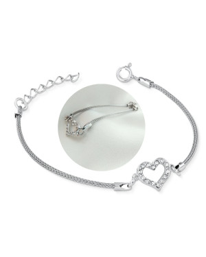 Silver bracelet with heart