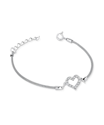 Silver bracelet with heart