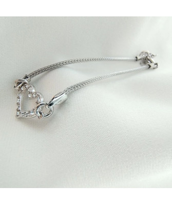 Silver bracelet with heart