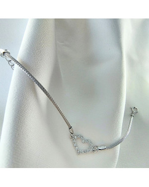 Silver bracelet with heart