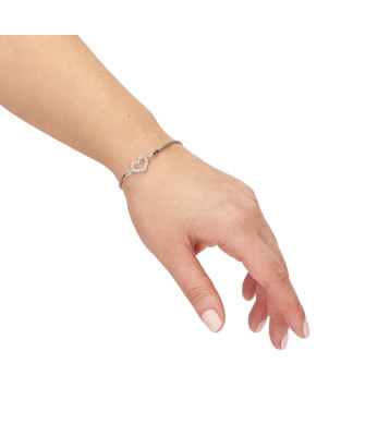 Silver bracelet with heart