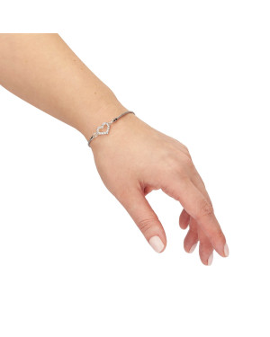 Silver bracelet with heart
